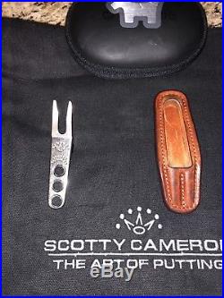 Scotty Cameron Titleist Stainless Steel Pivot Divot Tool Aop Leather Holster Pga