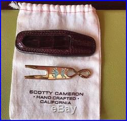 Scotty Cameron Tour Stainless Twisty Divot Tool with Exotic Holster Rare