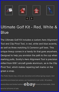 Scotty Cameron Ultimate Golf Kit Red White Blue Aero Clip Divot Tees US Open