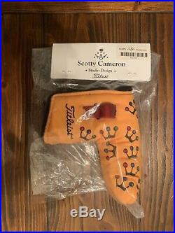 Scotty Cameron Yellow Mini Crowns Putter Cover NIB With Divot Tool