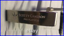 Scotty cameron pro platinum newport 2 putter, headcover and divot tool