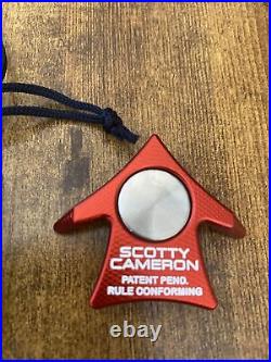 Super rare! Red Scotty Cameron Ball Marker with Alignment Tool Authentic