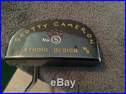 TITLEIST SCOTTY CAMERON STUDIO DESIGN NO. 5 MB PUTTER BLACK PEARL WithHC & TOOL