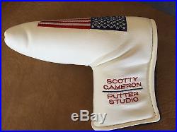 Titleist- Scotty Cameron- Large American Flag White Headcover -Mint -Divot Tool