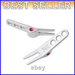 Titleist Scotty Cameron Pivot Divot Tool Golf Green Repair Fork Silver Red Case