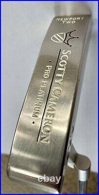 Titleist Scotty Cameron Pro Platinum Newport 2 Putter With Hardcover Divot Tool