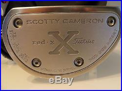 Titleist Scotty Cameron Red X2 Putter All Original Headcover Divot Tool 9/10