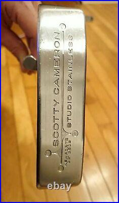 Titleist Scotty Cameron Studio Stainless Newport 2 Putter 33.5 Inch Headcover